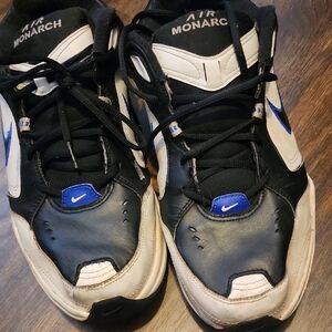 Nike Air Monarch IV Men's Black White Blue Size 13W